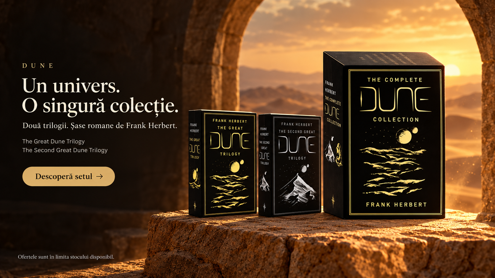 Dune. Un univers. O singură colecție. Saga completă de Frank Herbert.