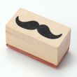 Set of 5 Wooden Moustache Craft Stamps