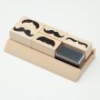 Set of 5 Wooden Moustache Craft Stamps