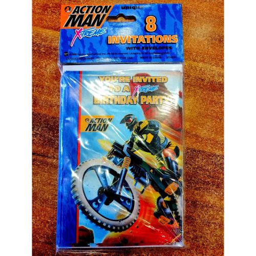 Action Man Birthday Party Invitation Cards