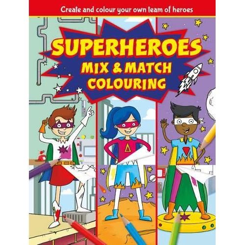 Superheroes Mix and Match Colouring Fun - Imagine 1