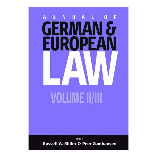 Annual Of German & European Law
