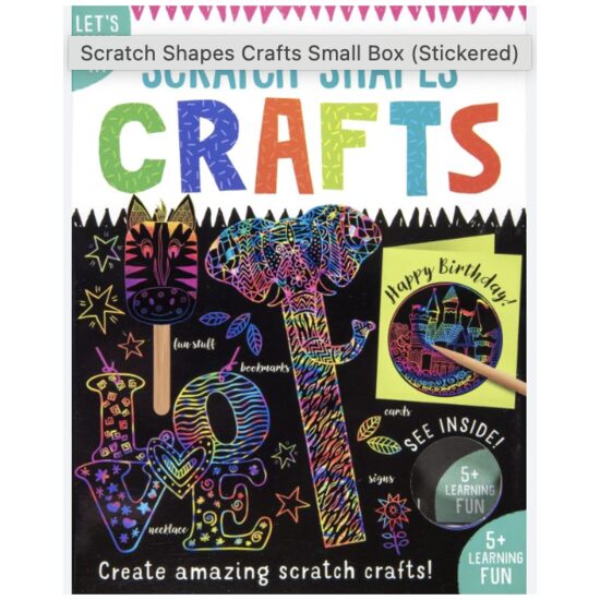 Scratch Shapes Crafts Small Box (Stickered), Over The Moon - Imagine 1