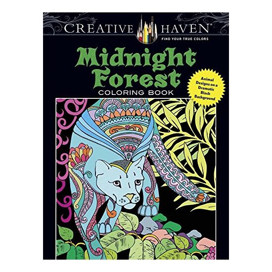 Creative Haven Midnight Forest Coloring Book - Imagine 1