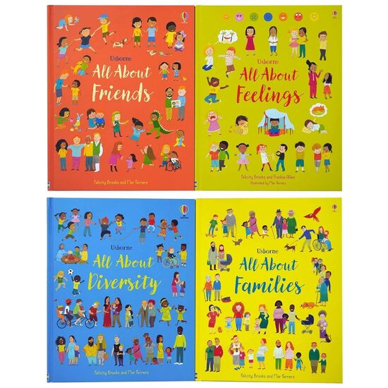 Usborne All About Feelings Friends and Families My First Books 4 Book Set, Felicity Brooks