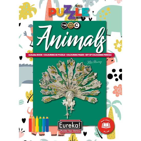 Animals 3D Puzzle to Colour Book - Imagine 1