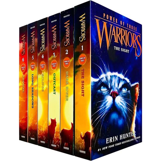 Warriors Cat Power of Three Book 1-6 Series 3 Books Collection Set, Erin Hunter