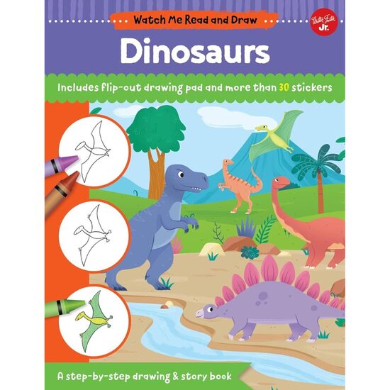 Watch Me Read & Draw: Dinosaurs