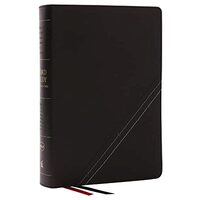 NKJV, Word Study Reference Bible, Bonded Leather, Black, Red Letter, Comfort Print