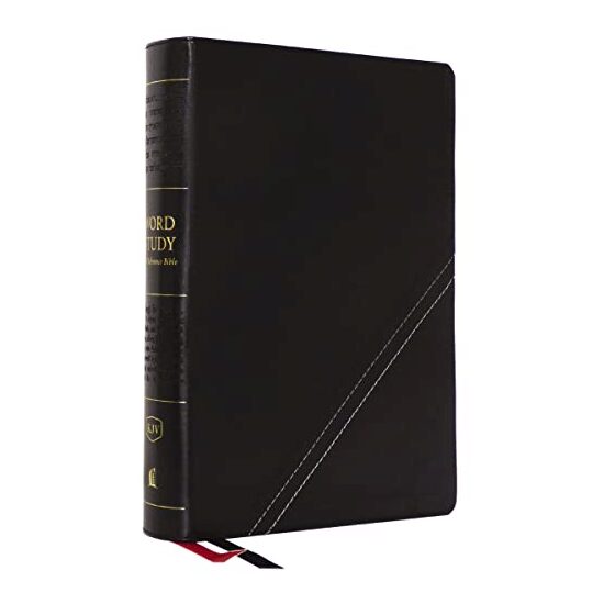 KJV, Word Study Reference Bible, Leathersoft, Black, Red Letter, Comfort Print, Zondervan Publishing Company