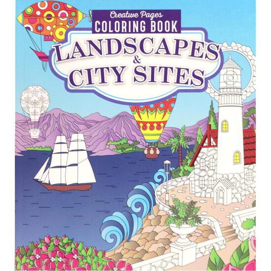 Landscapes & City Sites Coloring Book