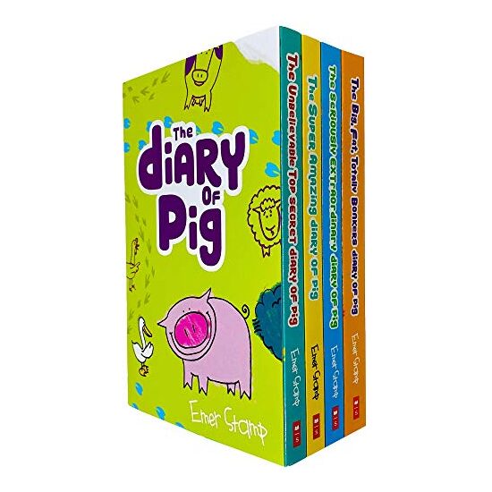 Pig Diary Series 4 Books Collection Set by Emer Stamp
