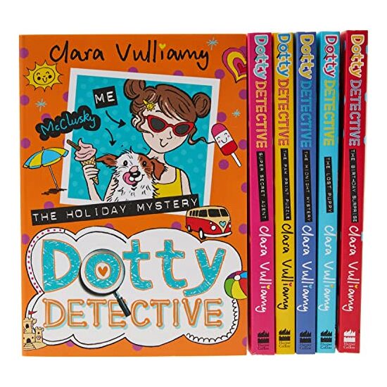Dotty Detective Collection Clara Vulliamy 6 Books Set (Dotty Detective, the Paw Print Puzzle, Midnight Mystery, The Lost Puppy, The Birthday Surprise)