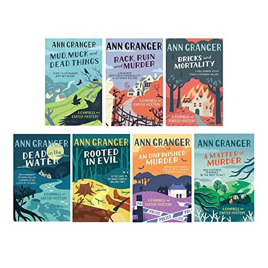 A Campbell and Carter Mystery Series 7 Books Collection Set(Mud, Muck and Dead Things, Rack, Ruin and Murder, Bricks and Mortality, Dead In The Water & More)