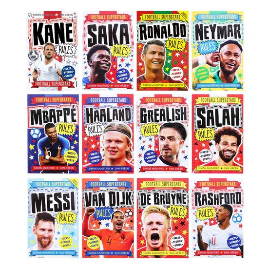 Football Superstars 12 Books Collection Set By Simon Mugford & Dan Green
