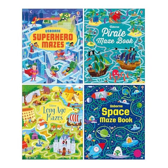Usborne Maze Series By Sam Smith & Kirsteen Robson 4 Books