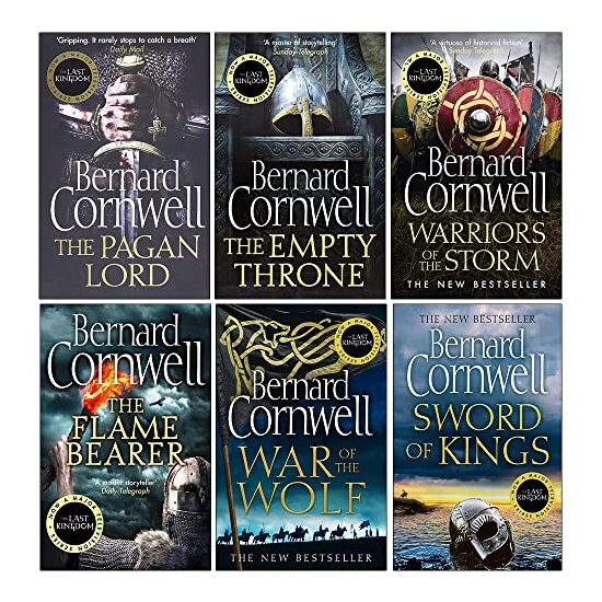 Bernard Cornwell The Last Kingdom Series 6 Books Collection Set (6-11) (War of the Wolf, The Flame Bearer, Warriors of the Storm, The Empty Throne, The Pagan Lord, Death of Kings)