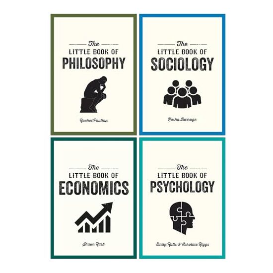 The Little Book of Philosophy, Sociology, Economics & Psychology 4 Books Collection Set