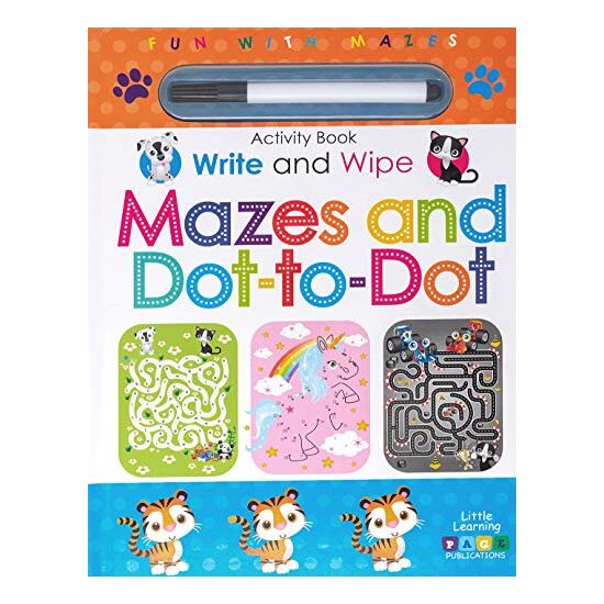 Write and Wipe Mazes and Dot-To-Dot