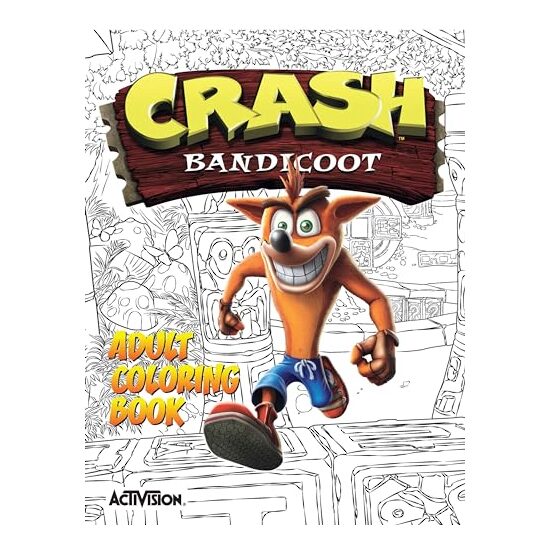 Crash Bandicoot Adult Coloring Book, Activision Staff
