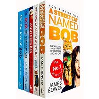 James Bowen Collection 5 Books Set (Bob No Ordinary Cat, A Street Cat Named Bob, A Gift from Bob, The World According to Bob, For the Love of Bob)