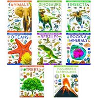 Universal Knowledge Library Animals and Nature 8 Volumes Book Collection Set: (Animals, Dinosaurs, Insects, Oceans, Reptiles, Rocks & Minerals, Trees, Volcanoes & Earthquakes)