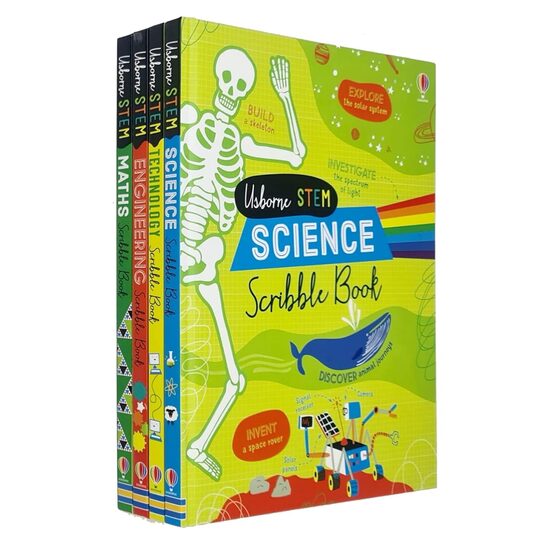 Usborne Stem Science Scribble Book Series - 4 Books Collection Set - Imagine 1