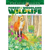 Creative Haven Forest & Woodland Wildlife Coloring Book