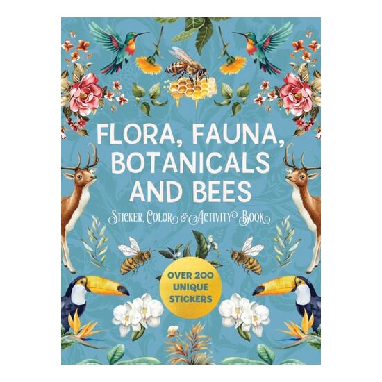 Flora, Fauna, Botanicals, And Bees Sticker, Color(...)