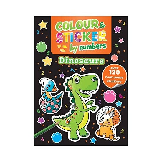 Colour And Sticker By Numbers Dinosaurs (Csa Class(...) - Imagine 1