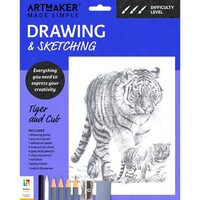 Art Maker Made Simple Drawing & Sketching Kit: Tiger and Cub
