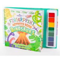 Dinosaurs Fingerprint Activity Book with 7 Paint Pads 