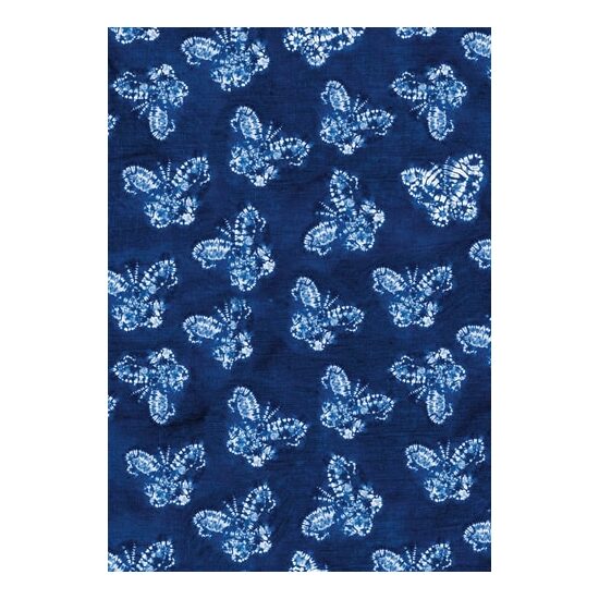 Shibori Indigo Butterflies Paperback Journal: Dott(...)