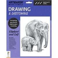 Art Maker Made Simple Drawing & Sketching Kit: Elephant and Calf