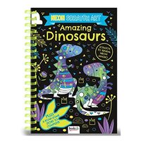 Bookoli - Amazing Dinosaurs Neon Scratch Art Book