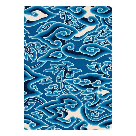 Blue Batik Clouds Hardcover Journal: Lined Noteboo(...)