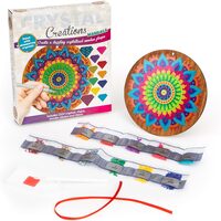 Crystal Creations Wooden Circle Art: Mandala