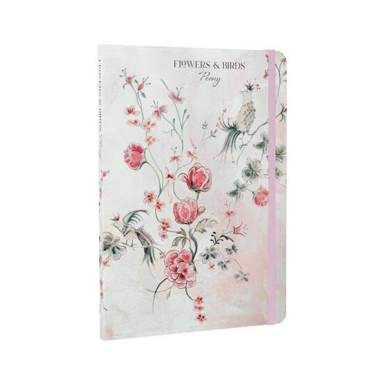 Flowers & Birds Peony A5 Notebook