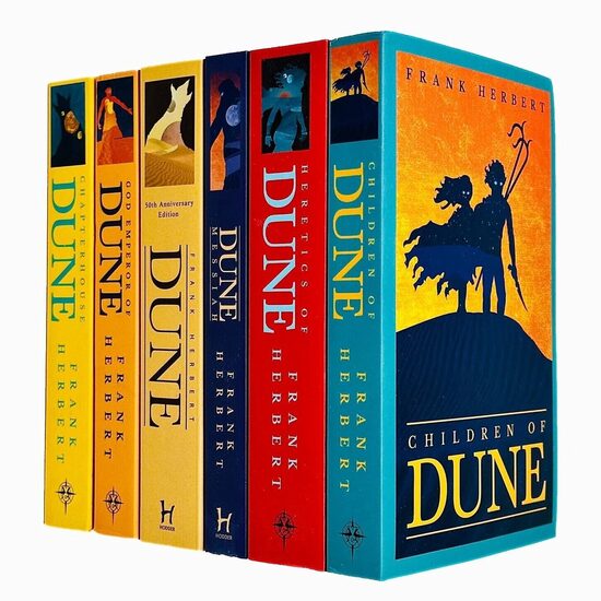 Dune Series 6 Books Collection Set (Dune, Dune Messiah, Children Of Dune, God Emperor Of Dune, Heretics Of Dune & Chapter House Dune)