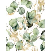 Greenery And Gold Lined Journal