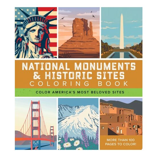 National Monuments & Historic Sites Coloring Book - Imagine 1