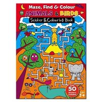 Maze Find and Colour Book - Animals and Birds