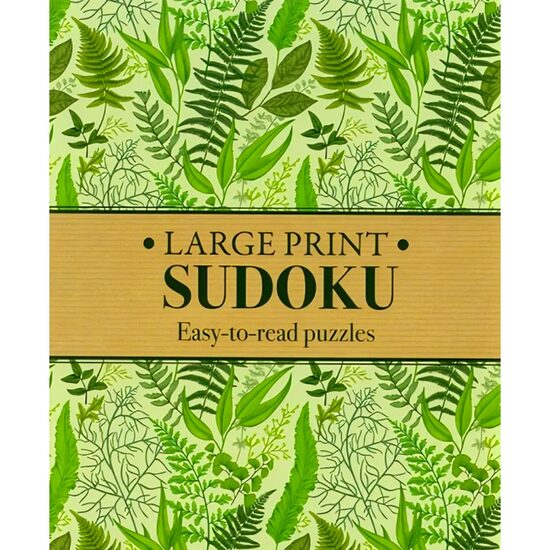 Large Print Sudoku (Green Ferns)