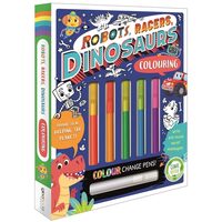 Robots, Racers, Dinosaurs Colouring