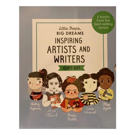 Little People, Big Dreams Inspiring Artist and Writers Gift Set ( Maya Angelou, Anne Frank, Audrey Hepburn, Frida Kahlo, Coco Chanel)