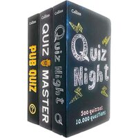 Collins Quiz Puzzles 3 Books Collection Set Pack (Collins Quiz Night, Collins Quiz Master & Collins Pub Quiz)