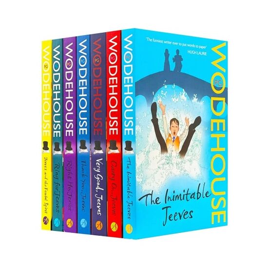 Jeeves and Wooster Series by P.G. Wodehouse Collection 7 Books Set (The Inimitable Jeeves, Carry On, Very Good, Thank You, Right Ho, Ring for Jeeves, Jeeves and the Feudal Spirit)