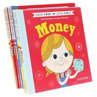 Maths Words For Little People 6 Books Set By Helen Mortimer (shapes, Sorting, Counting, Sums, Time, Money)