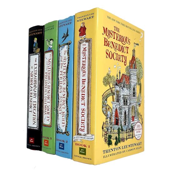 The Mysterious Benedict Society Series 4 Books Collection Set, Trenton Lee Stewart