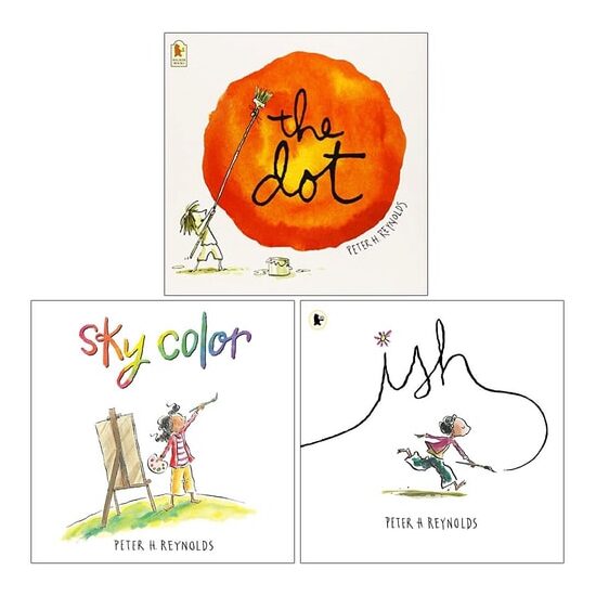 Peter H. Reynolds Creatrilogy Collection 3 Books Set (The Dot, Sky Color & Ish)